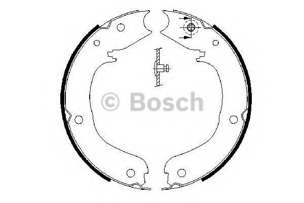 БАРАБАННI КОЛОДКИ СТОЯНК.ГАЛЬМА BREMBO арт. 0986487710