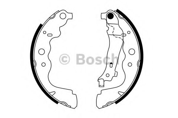 Колодка гальм. барабан. RENAULT DUSTER, SANDERO задн. (вир-во Bosch) BREMBO арт. 0986487754