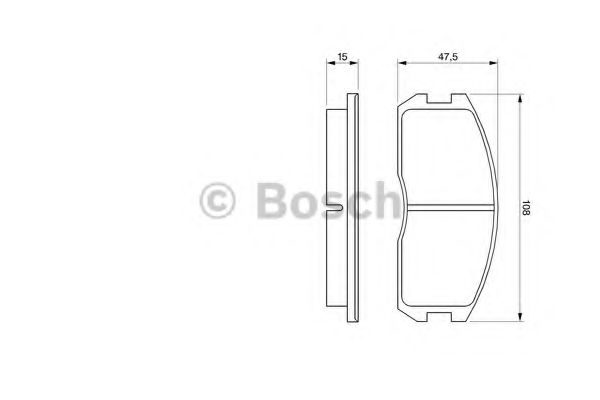 BOSCH гальмівні колодки передні MITSUBISHI Colt,Lancer ABE арт. 0986491260