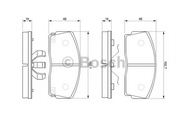 BOSCH DAIHATSU колодки гальмівні передні CHARADE 87-93 DELPHI арт. 0986493390