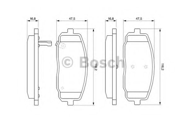 ГАЛЬМІВНІ КОЛОДКИ BOSCH арт. 0986494064