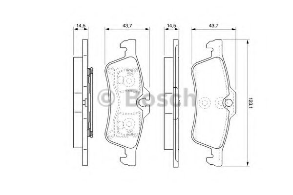 BOSCH гальмівні колод. задн. Toyota Yaris 05- METELLI арт. 0986494130