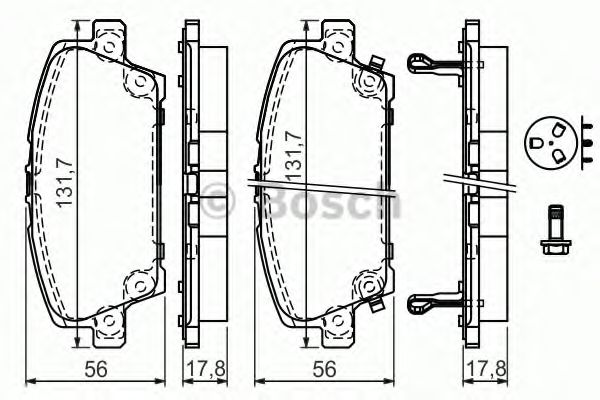 Колодки гальмівні дискові HONDA Civic (FD1)| Civic (FK1) 06- ABS арт. 0986494136