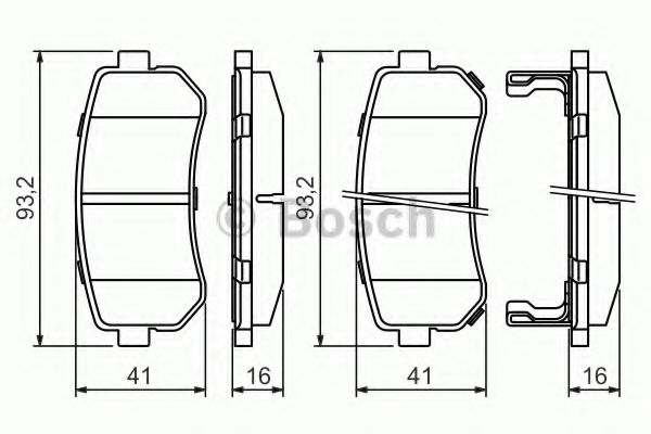 ДИСКОВI КОЛОДКИ ЗАДНI HYUNDAI арт. 0986494140