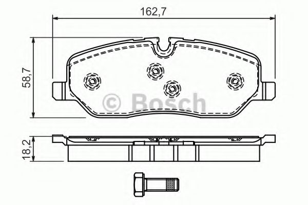 BOSCH гальмівні колодки передн. Range Rover Sport 05- Discovery 04- FERODO арт. 0986494147