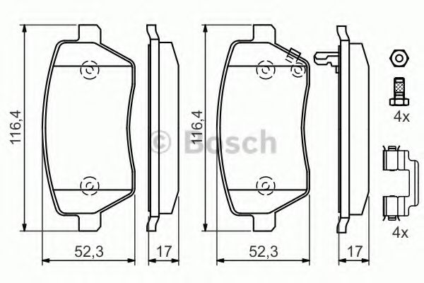 Колодки гальмівні дискові Suzuli Swift MZ Front ATE арт. 0986494160