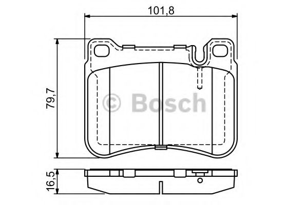 BOSCH DB Колод. гальм. передн. C203 AMG, CLK 209 BREMBO арт. 0986494166