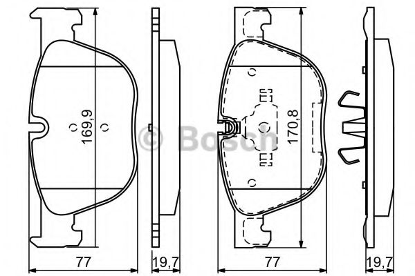 0986494191 BOSCH Гальмівні колодки до дисків BP1109 FRICTION MASTER арт. 0986494191