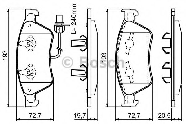 Колодки гальмівні дискові AUDI A6,A8,S6,S8 quattro 94-10 METELLI арт. 0986494200