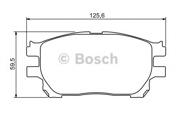 BOSCH TOYOTA К-т гальмівних колодок PREVIA 2.0D 07 00- BLUEPRINT арт. 0986494212