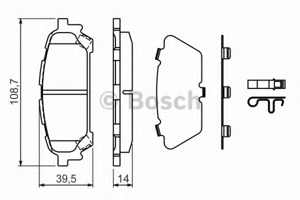 Гальмівні колодки дискові BREMBO арт. 0986494232