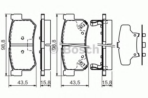 ДИСКОВI КОЛОДКИ ЗАДНI ABE арт. 0986494237