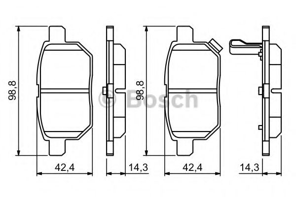 Колодки гальмівні дискові TOYOTA Auris/Yaris ''R ''1,0-1,8 ''06>> HELLAPAGID арт. 0986494255