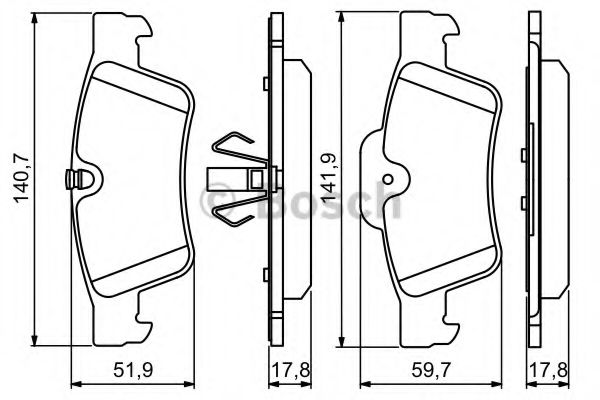 Колодки гальмівні дискові MERCEDES ML/GL ATE арт. 0986494256