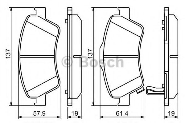 Колодки гальмівні дискові TOYOTA Corolla,Auris 1,4-1,8 06- BREMBO арт. 0986494260