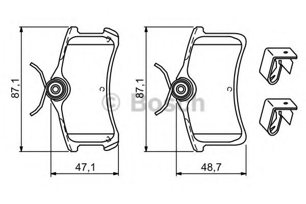 BOSCH TOYOTA гальмівні колодки дискові Avensis 01-03 задн. DELPHI арт. 0986494274