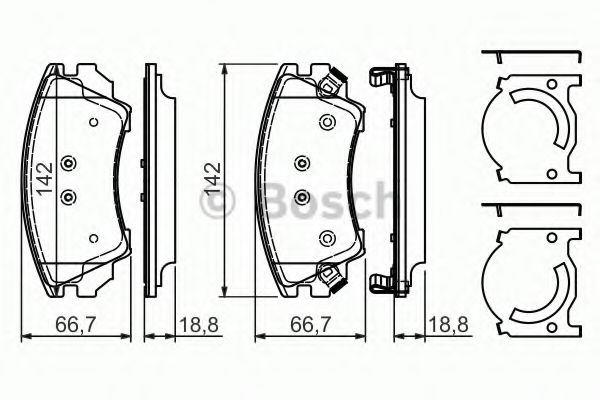 0986494275 BOSCH Гальмівні колодки до дисків ABS арт. 0986494275