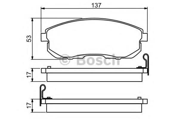 0986494277 BOSCH Гальмівні колодки до дисків BP1189 BLUEPRINT арт. 0986494277