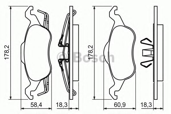 0986494284 BOSCH Гальмівні колодки до дисків BP1196 CIFAM арт. 0986494284