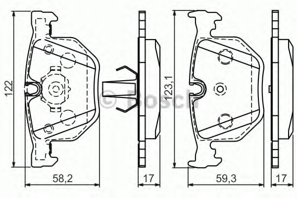 Гальмівні колодки дискові BORG & BECK арт. 0986494286