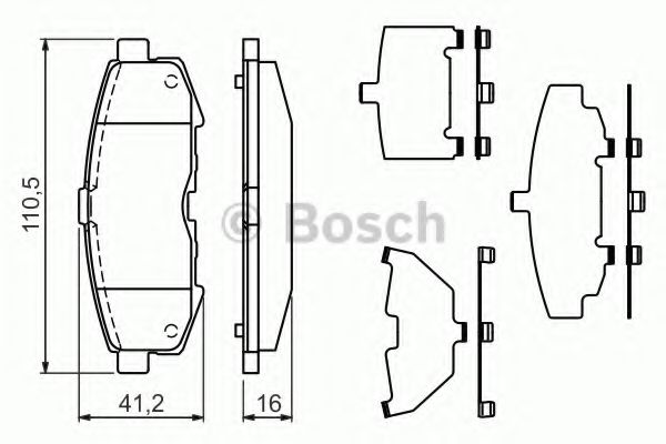 Гальмівні колодки дискові BLUEPRINT арт. 0986494319