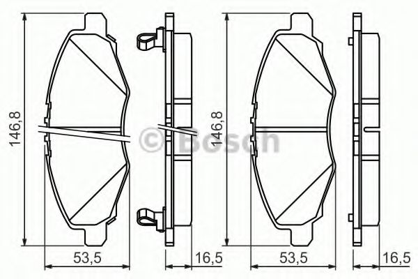 BOSCH к-т гальмівних колодок  передн. TOYOTA Hilux 05- DELPHI арт. 0986494326