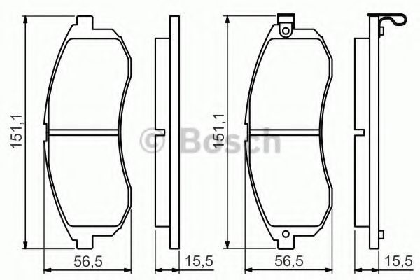 ГАЛЬМІВНІ КОЛОДКИ, ДИСКОВІ NIPPARTS арт. 0986494362