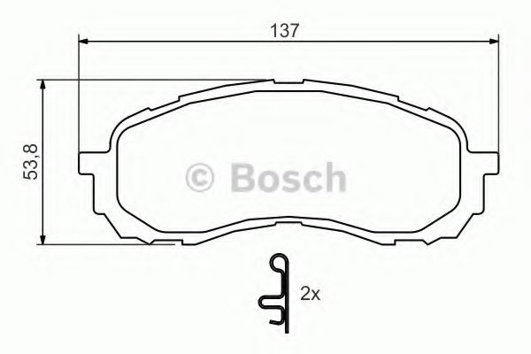 Колодки гальмівні дискові SUBARU Impreza 1,5-1,6 00-07 NIPPARTS арт. 0986494373