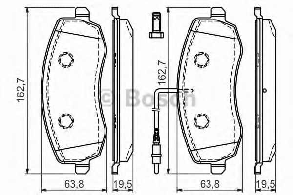 КОЛОДКИ ГАЛЬМІВНІ ПЕРЕДНІ ABS арт. 0986494385