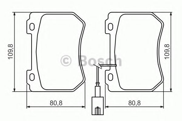 BOSCH гальмівні колодки передн. ALFA 159 05- REMSA арт. 0986494402