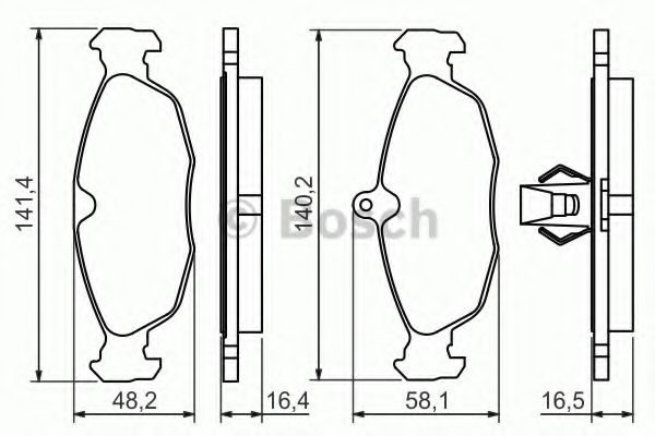 BOSCH JAGUAR Гальмівні колодки задн. XJ, XK TRISCAN арт. 0986494413