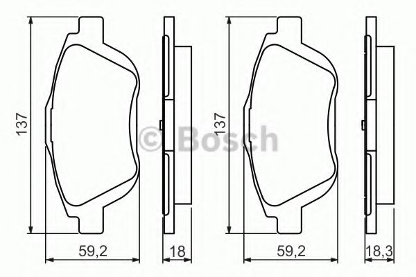 Гальмівні колодки дискові ROADHOUSE арт. 0986494438