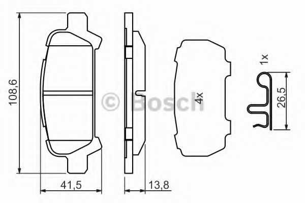 Колодки гальмівні дискові Subaru Forester SF, SG, Impreza 