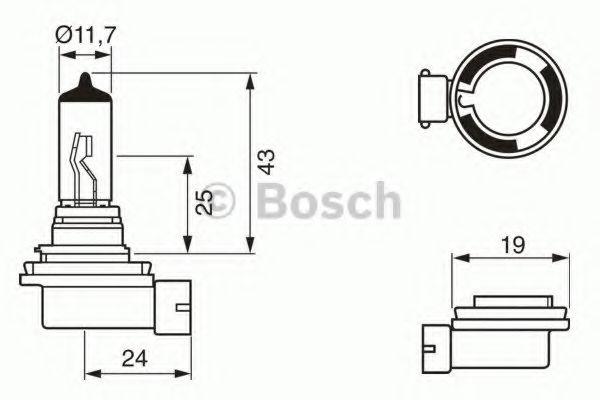 ЛАМПА H11 STANDART 12V WV MAGNETIMARELLI арт. 1987302084