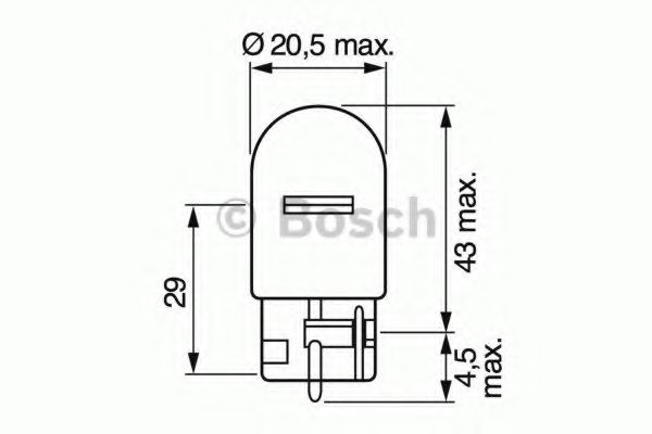 Лампа W21W 12V кратн. 10 шт. OSRAM арт. 1987302251