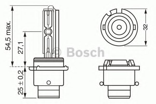 1987302903 BOSCH Лампа D2R 85V 35W P32d-3 Xenon HID HELLA арт. 1987302903