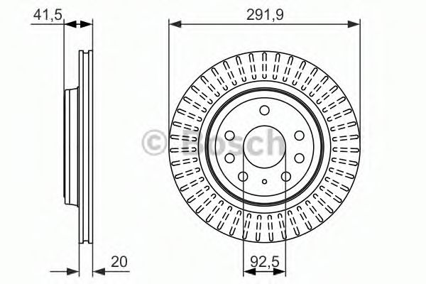 Диск гальмівний FIAT/OPEL/SAAB Croma/Signum/Vectra/9-3 ''R ROADHOUSE арт. 0986479950