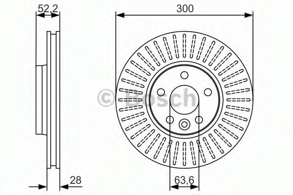 ДИСК ГАЛЬМIВНИЙ ПЕРЕДНIЙ PREMIUM2 KEY PARTS арт. 0986479974