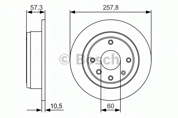 ДИСК ГАЛЬМIВНИЙ ЗАДНIЙ BREMBO арт. 0986479985