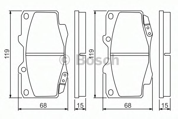 Колодки гальмівні TOYOTA Fortuner, Hilux 2011- Front ABS арт. 0986494497