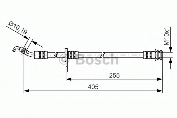 BOSCH SUZUKI шланг гальмівний передн. SX4 06- BREMBO арт. 1987481403