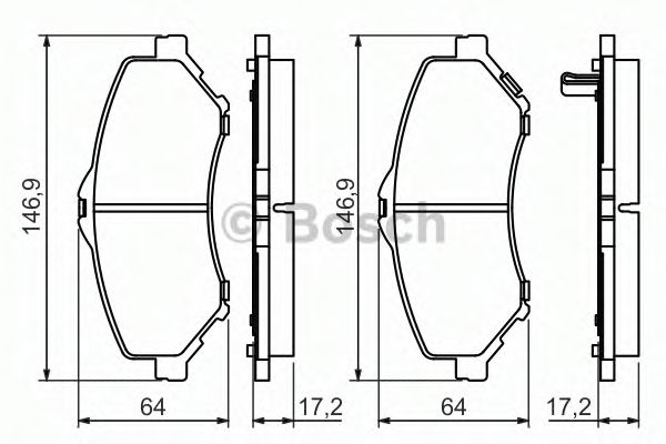 КОЛОДКИ ГАЛЬМІВНІ ABS арт. 0986494493