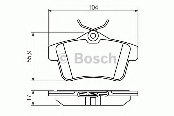 0986494437 BOSCH Гальмівні колодки до барабанів (HB) ABS арт. 0986494437