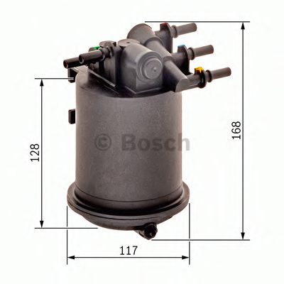 BOSCH N6461 H=166mm фільтр паливний диз. RENAULT 1,9dCi: Kangoo 01- Laguna 99-, Megane CHAMPION арт. 0450906461