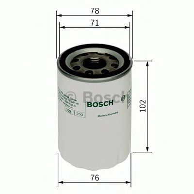 BOSCH P3109 H=114mm фільтр масляний 2,5D/TD: FIAT Ducato -90 CITROEN CX25 -92 PURFLUX арт. 0451103109