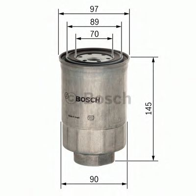 BOSCH N4281 H=140mm  фільтр паливний диз. NISSAN 1,7-3,0: Almera, Sunny, Vanette FORD Maverick 2,7 COMLINE арт. 1457434281