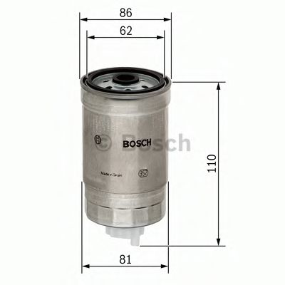 BOSCH N2011 фільтр паливний диз. NISSAN Patrol 2,2-3,3  79-88 PURFLUX арт. F026402011