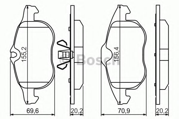 Гальмівні  колодки VALEO арт. 0986494044