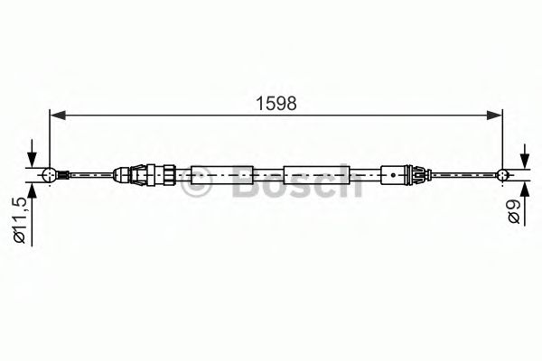 1987482388 BOSCH Трос ручного гальма COFLE арт. 1987482388