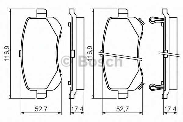 ДИСКОВI КОЛОДКИ ЗАДНI BLUEPRINT арт. 0986494496